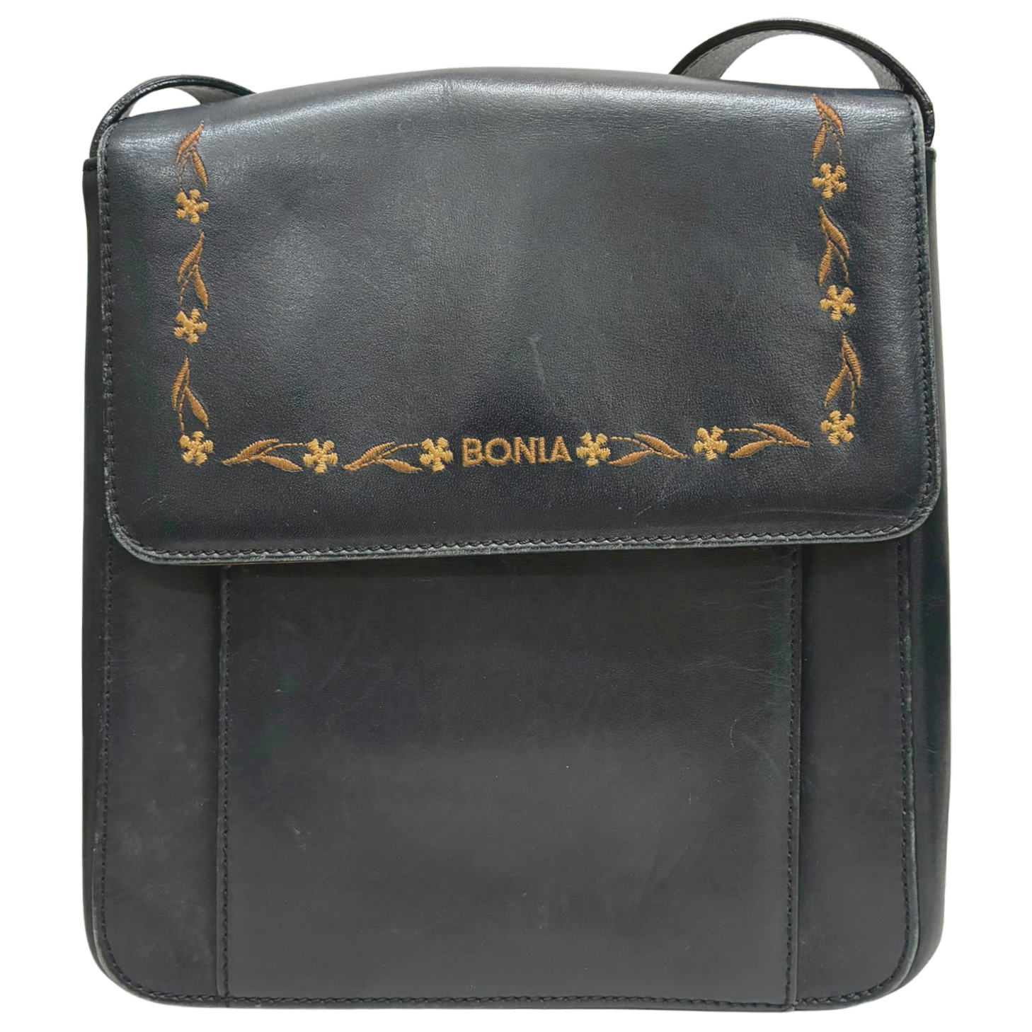Bonia PVC Sling Bag Black