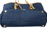 Michael Kors Large Marina Blue Canvas Tote