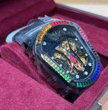 Tomaz TW028-D21 GT Skeleton Watch Black Rubber Strap