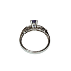 750WG EmeraldCut Blue Sapphire And Diamond Ring 2.4GM