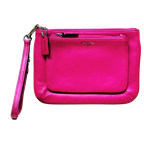 Coach Legacy Wristlet Leather Fuchsia