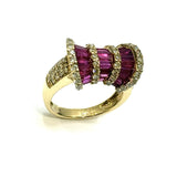 18KYG Rubies & Diamonds Ring