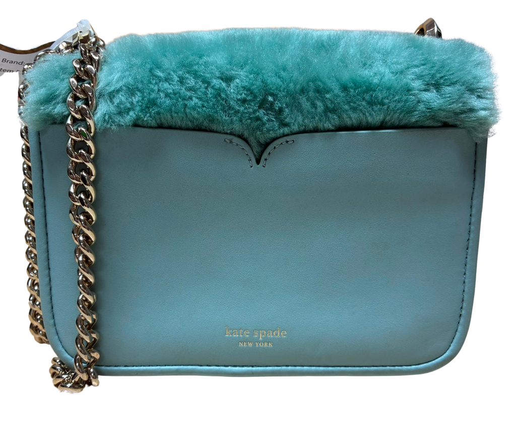 Kate Spade New York Nicola Faux Fur Shearling Twistlock Small Convertible Chain Shoulder Bag