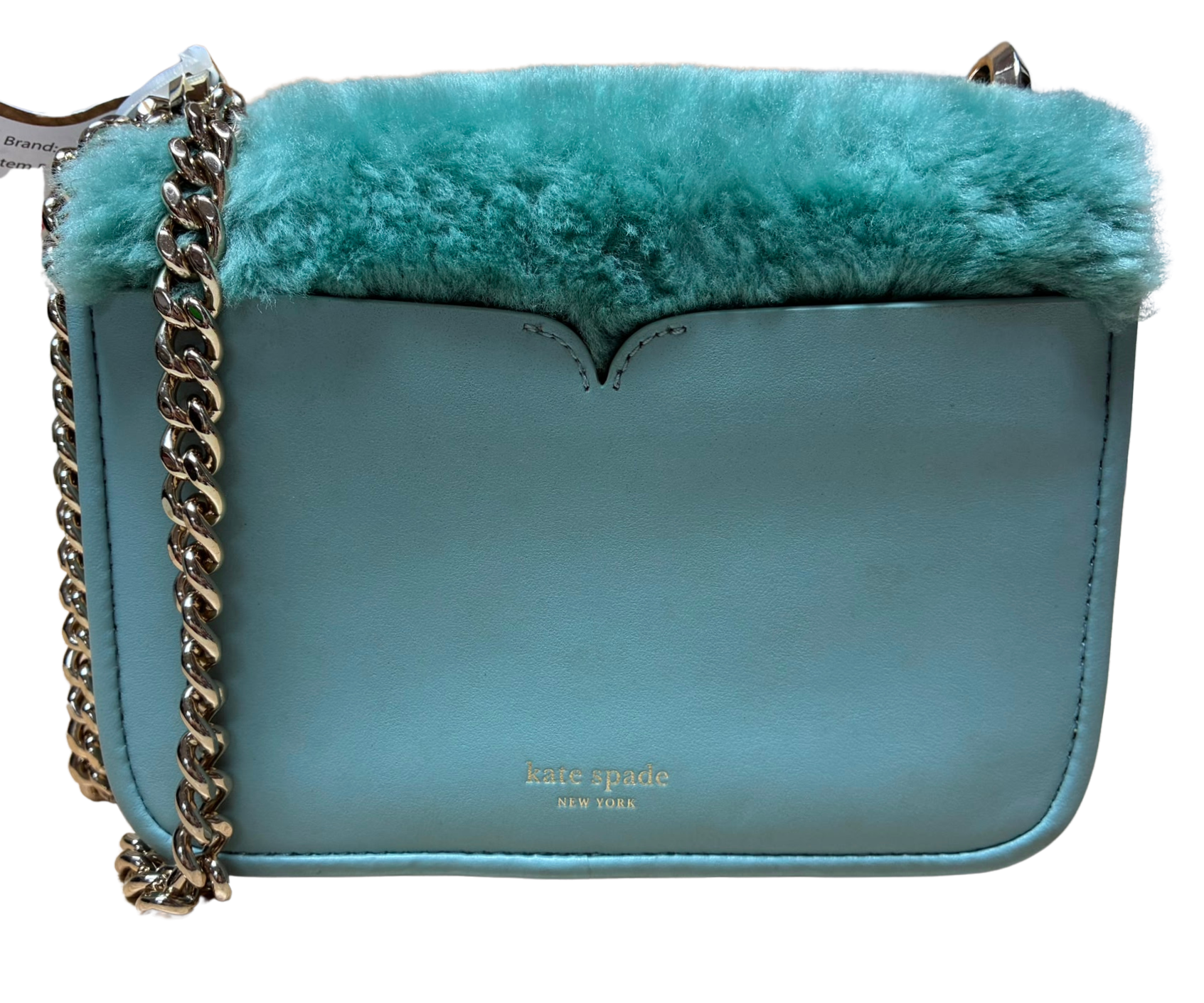 Kate Spade New York Nicola Faux Fur Shearling Twistlock Small Convertible Chain Shoulder Bag