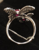 18KWG Ruby Diamond ring