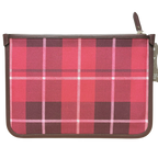Kate Spade New York WLR00655 Ella Plaid Large Zip Pouch Bright Rose