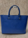 Agnes B Voyage 2Way Shoulder Tote Medium Blue