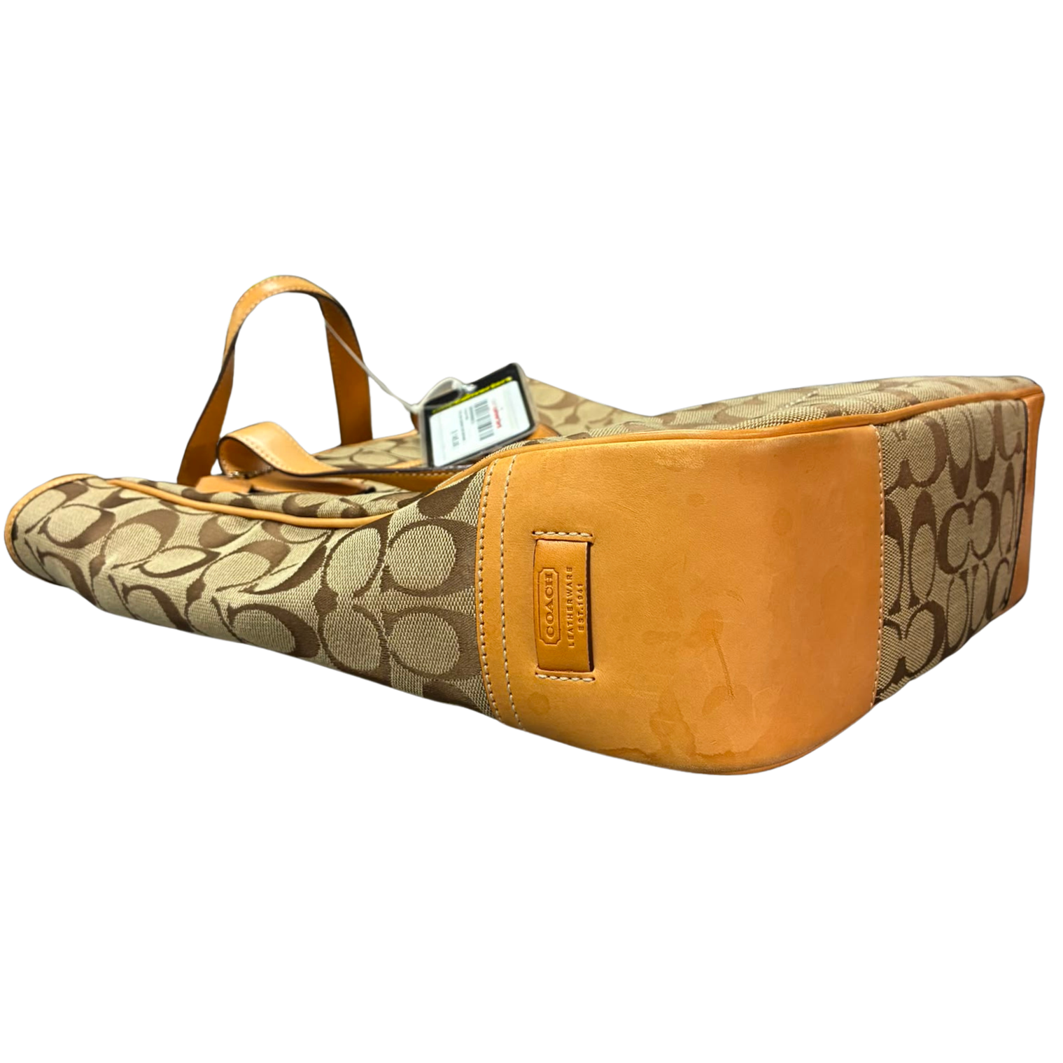 COACH 7069 Signature Canvas Leather Tote Bag