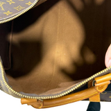 Louis Vuitton, M41428 Keepall 45 Brown Leather Travel Duffle Handbag