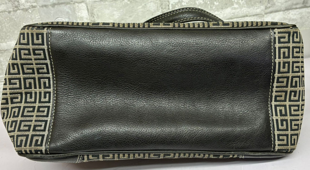 Vintage Givenchy 4G Monogram Canvas And Leather Handbag