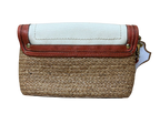 Coach Woven Straw Summertime Clutch Wristlet Bag