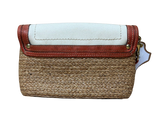 Coach Woven Straw Summertime Clutch Wristlet Bag