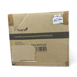 Elama Elegant Round Embossed Stoneware Dinnerware Dish Set 16 Piece White