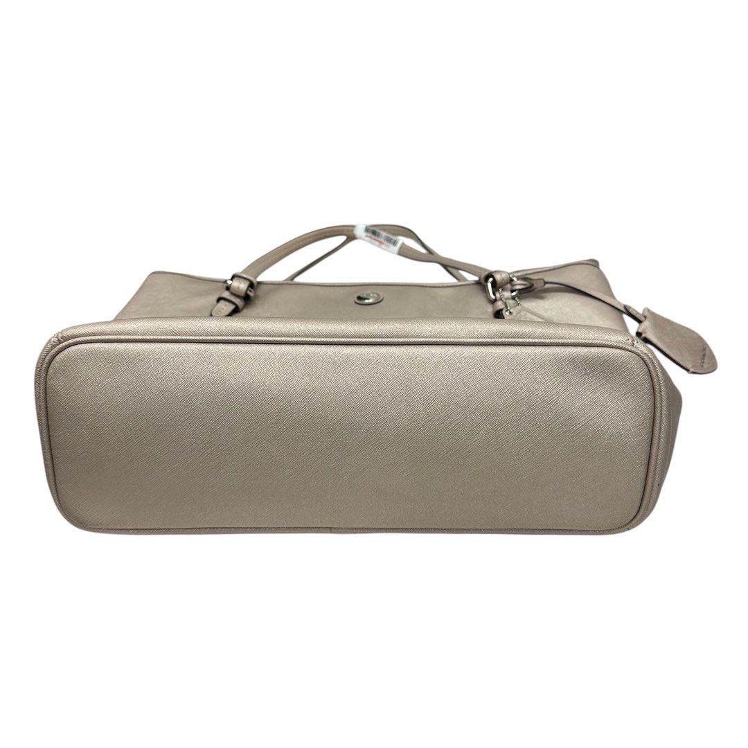 Elegant Coach Tote Bag in a metallic champagne F27349