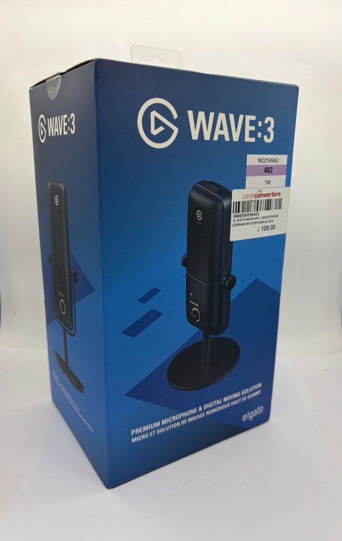 Elgato 10MAB9901 Corsair Wave 3 Microphone Black