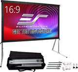 Elite Screens Yard Master 2, 90 inch Outdoor Projector Screen with Stand 16:9, 8K 4K Ultra HD 3D Fast Folding Portable Movie Theater Cinema 90" Indoor Foldable Easy Snap Projection Screen, OMS90H2