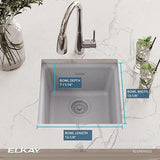 Elkay Quartz Classic ELG1616GS0 Greystone Single Bowl Dual Mount Bar Sink