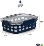 Ello Duraglass Mixed Meal Prep Sets Leak-Proof Glass Food Storage Containers with Silicone Sleeves and Airtight BPA-Free Lids, Dishwasher, Microwave, and Freezer Safe