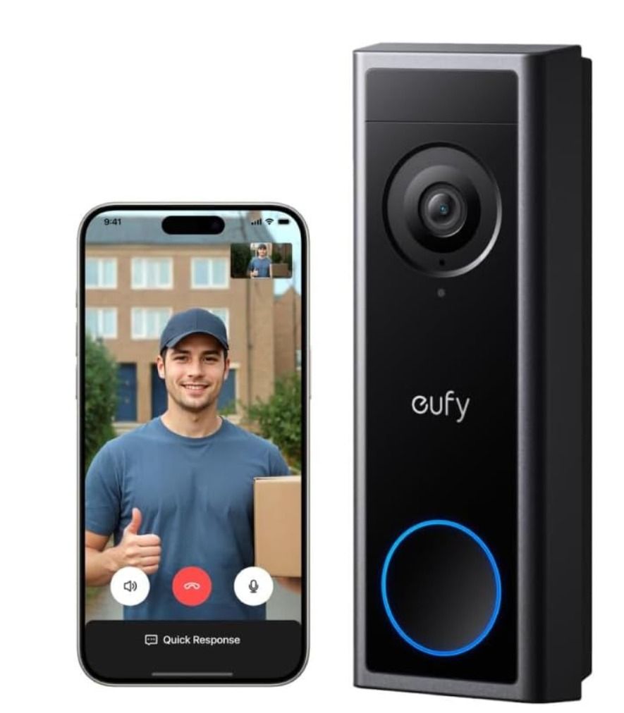 EUFY Security Video Doorbell C30, Battery Powered, 2K FHD, 4:3 Expanded View, Easy Installation, Ring Call, Human and Motion Detection, HomeBase S380 Compatible, Main image