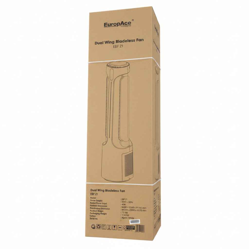 EuropAce Air Purifying Dual Bladeless Fan EBF Z1 Alpine White Secondary image