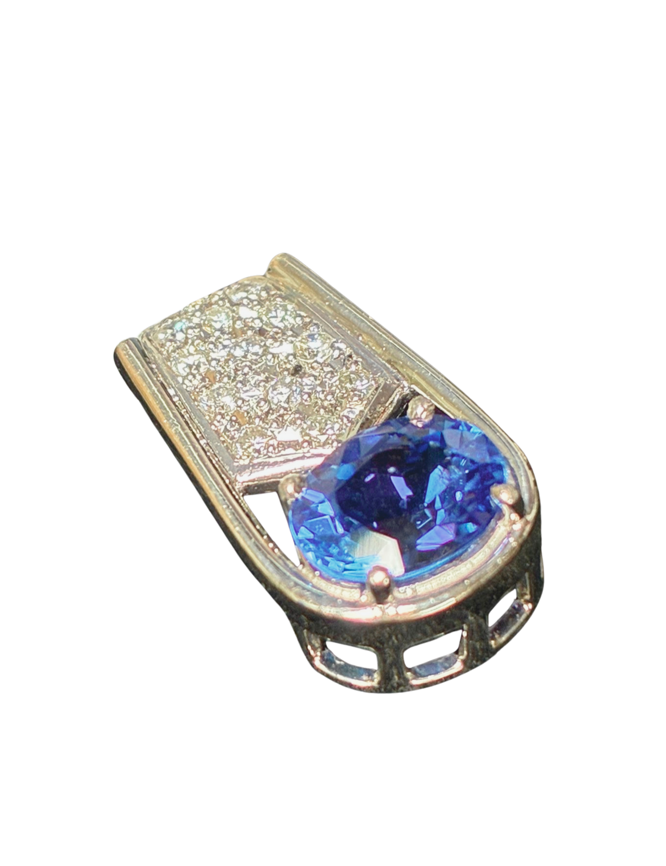 PT900 Tanzanite And Diamonds Pendant 5.8G Secondary image