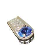 PT900 Tanzanite And Diamonds Pendant 5.8G