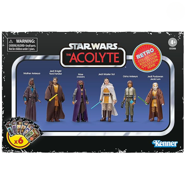 Star Wars Retro Collection Star Wars The Acolyte Multipack 3.75 Inch Collectible Action Figure 6 Pack