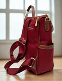 Santa Barbara Nylon Backpack Medium Wine Red