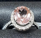 PT900 Morganite1=5.038CT And Diamond MD=0.85CT 5.66G Ring