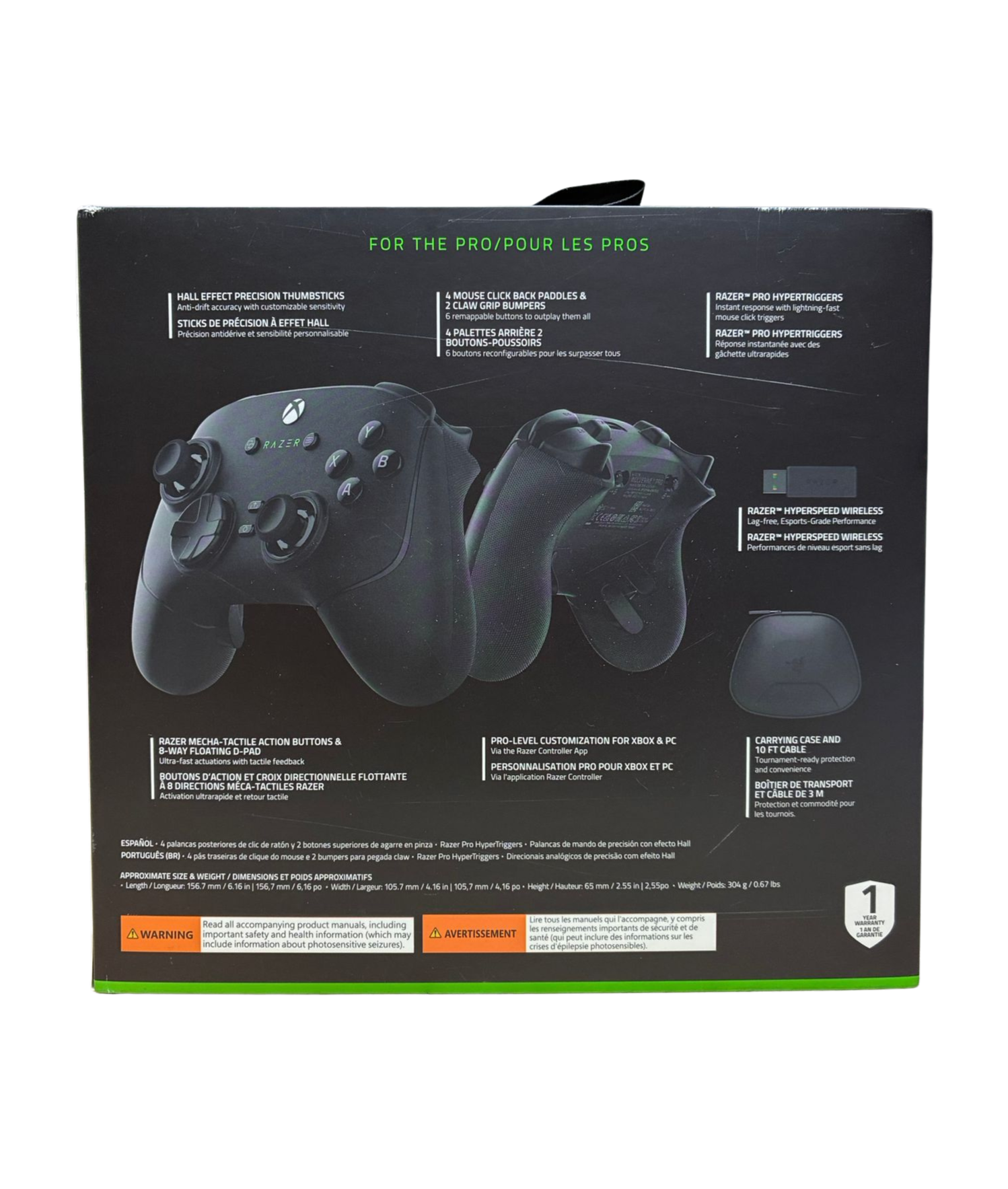 Razer Wolverine V3 Pro Wireless Gaming Controller For Xbox And PC Black