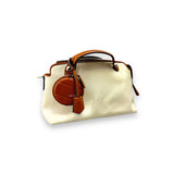 Fendi By The Way Canvas Shoulder Bag Ivory