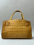 Furla Embossed Leather Top Handle Bag
