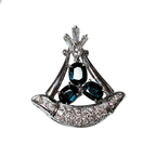 750WG Blue Sapphire With Diamonds Pendant 4.2GM