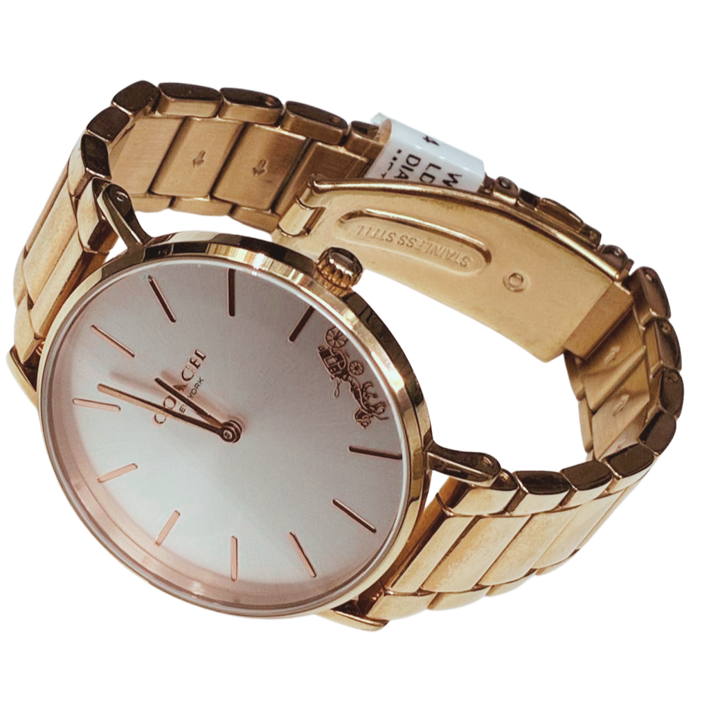 Coach Perry Rose Gold Tone Stainless Steel Watch