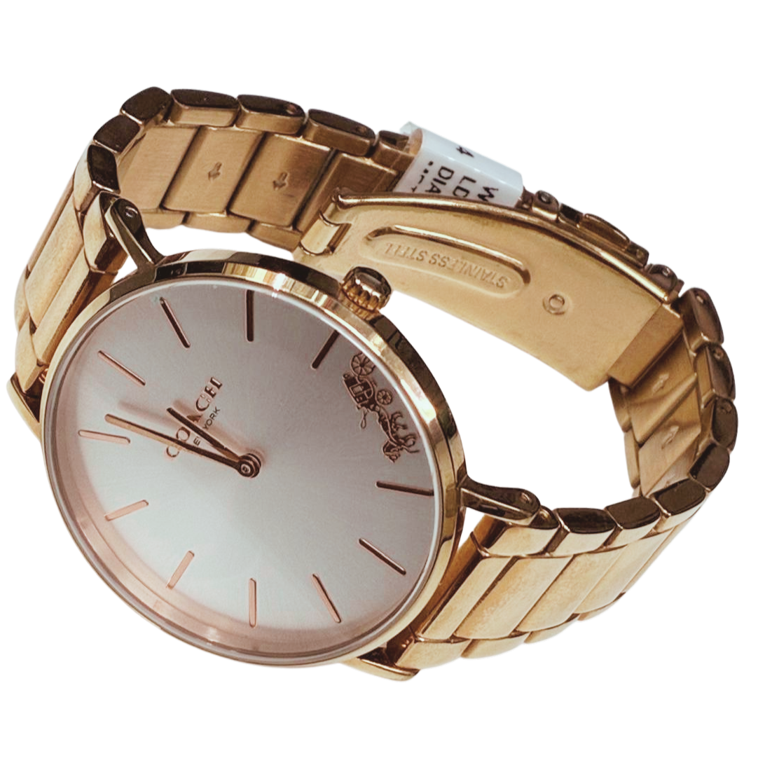 Coach Perry Rose Gold Tone Stainless Steel Watch