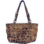 Coach E0932 F13762 Mahogany Signature C Pleated Gallery Tote