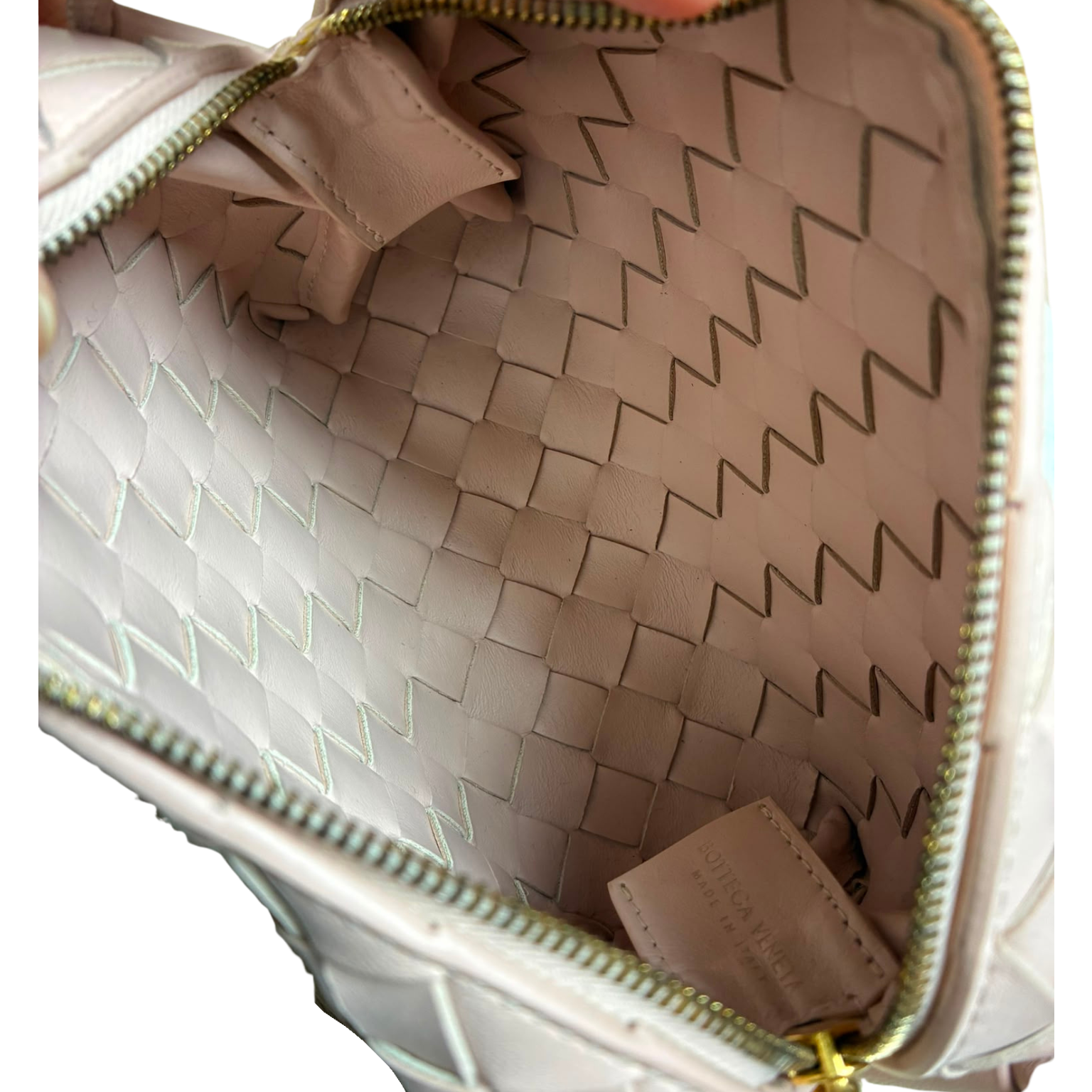 Bottega Veneta Intrecciato Mini Loop Camera Bag Leather Pink
