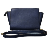 Michael Kors Selma Saffiano Leather Medium Messenger Bag Navy