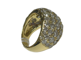 18K Yellow Gold Natural Round Diamond Ring 10.8G Size 13.5