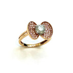 18K YG Pink Cubic Zircon Ring