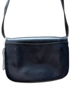 Vintage Lancel Paris Black Leather Shoulder Bag