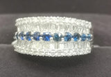 PT900 Sapphire / Diamond Ring