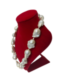 Natural Odd Shape Baroque White Pearl Necklace