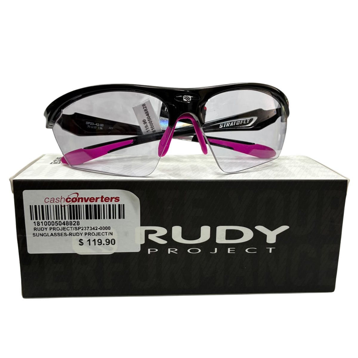 Rudy Project SP2373420000 Stratofly Sunglasses Black Gloss Pink Frame ImpactX Photochromic 2 Black Lenses