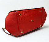 MCM Red Pebbled Leather 2 Way Satchel Shoulder Bag