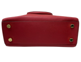 Michael Kors Sutton Medium PVC Satchel Bag Dark Red