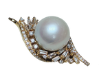 750YG South Sea Pearl And Diamond Pendant 7.5GM