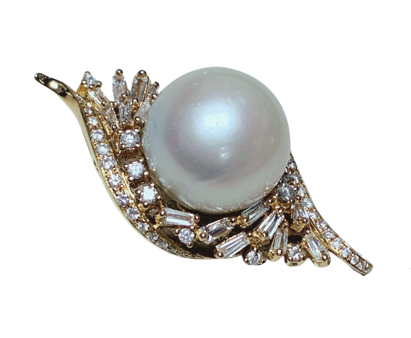 750YG South Sea Pearl And Diamond Pendant 7.5GM