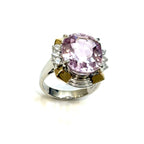 18KWG/YG Kunzite & Diamond Ring