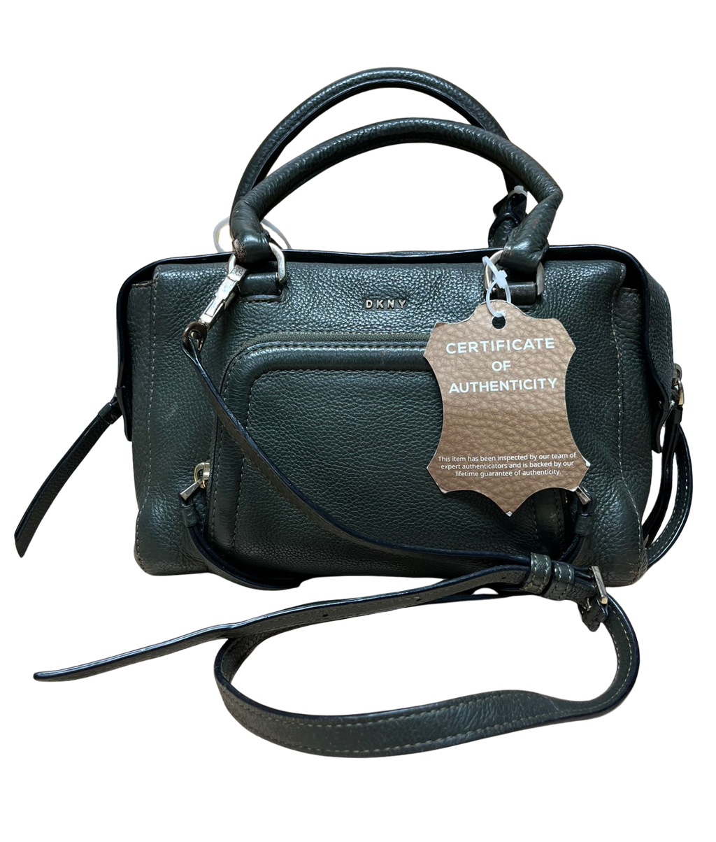 DKNY Leather Satchel Green